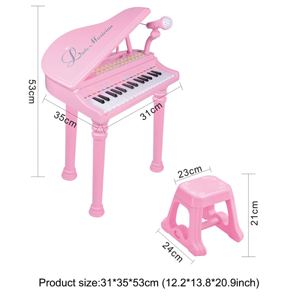 Rear view of the Conomus toddler piano showing the battery compartment and clean seamless construction edges.