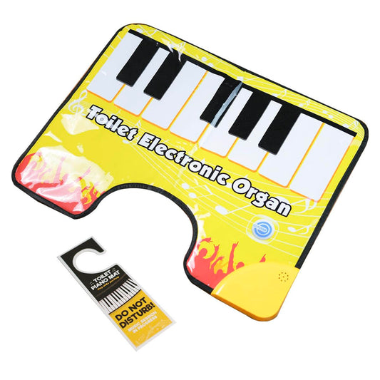 JENY Potty Piano toilet keyboard carpet highlighting the waterproof vinyl keys and electronic control module.