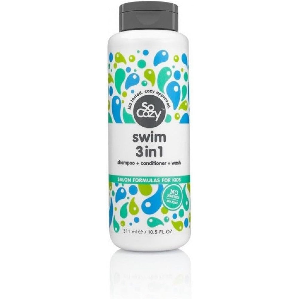 SoCozy Splash Swim 3 in 1 Shampoo Conditioner and Wash bottle front view