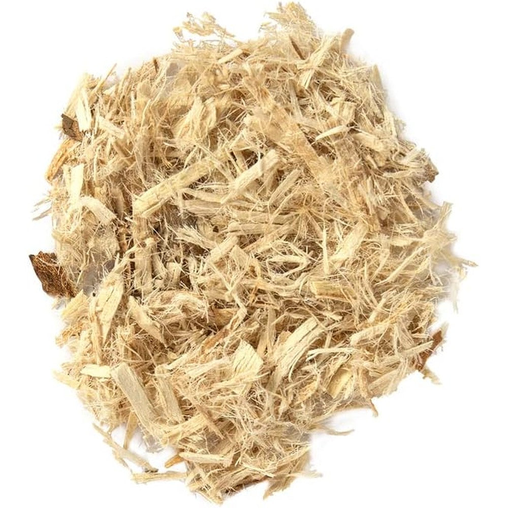 Healthy Supplements Slippery Elm Bark Organic 1 Ounce front view of cut and sifted herbal tea.
