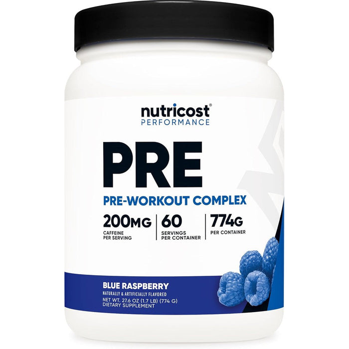 Nutricost pre workout complex powder front view bottle
