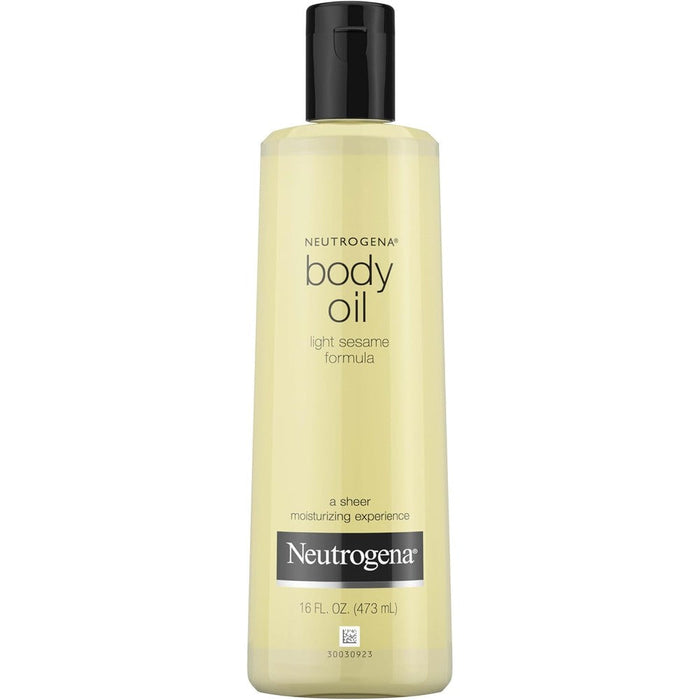 Neutrogena body oil light sesame formula front view bottle