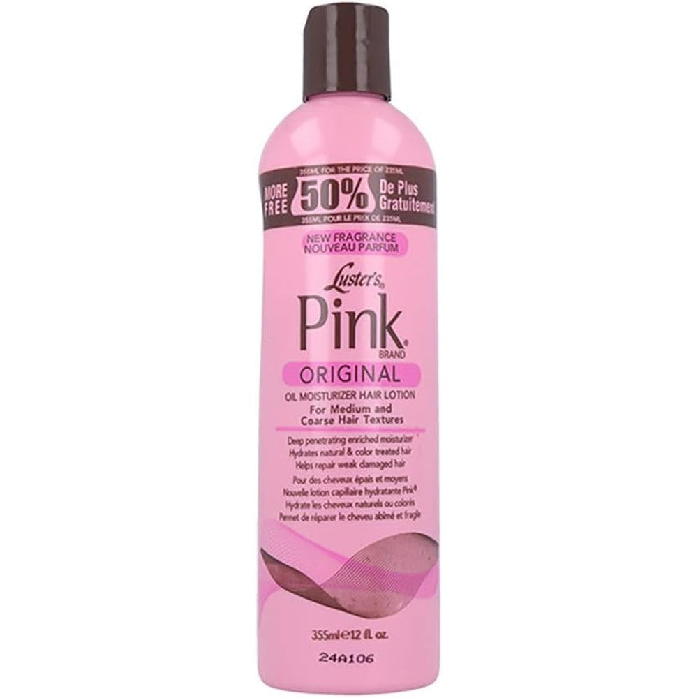 Luster's Pink Oil Moisturizer Hair Lotion front view authentic imported daily hair moisturizer