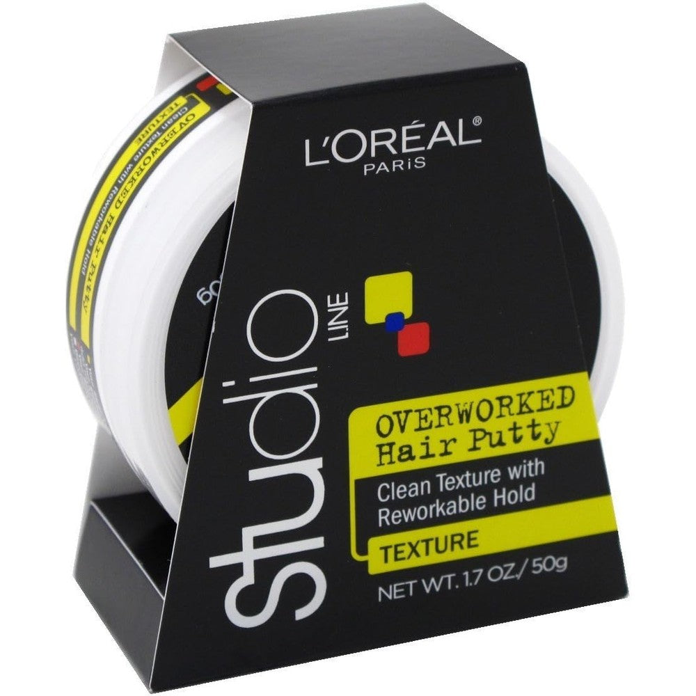 L'Oreal Paris Studio Line Overworked Hair Putty 2 Pack front view