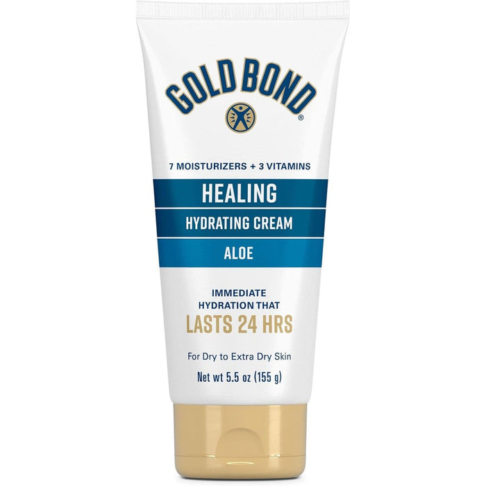 Gold Bond Healing Hydrating Lotion With Aloe 5.5 Fluid Ounce front view bottle packaging