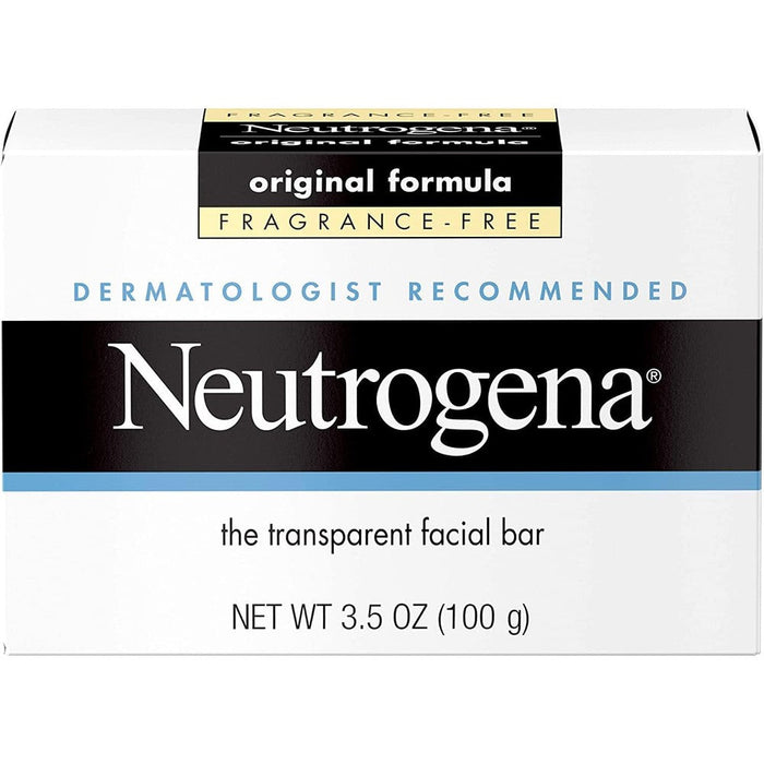 Neutrogena Original Amber facial cleansing bar fragrance-free for gentle daily washing