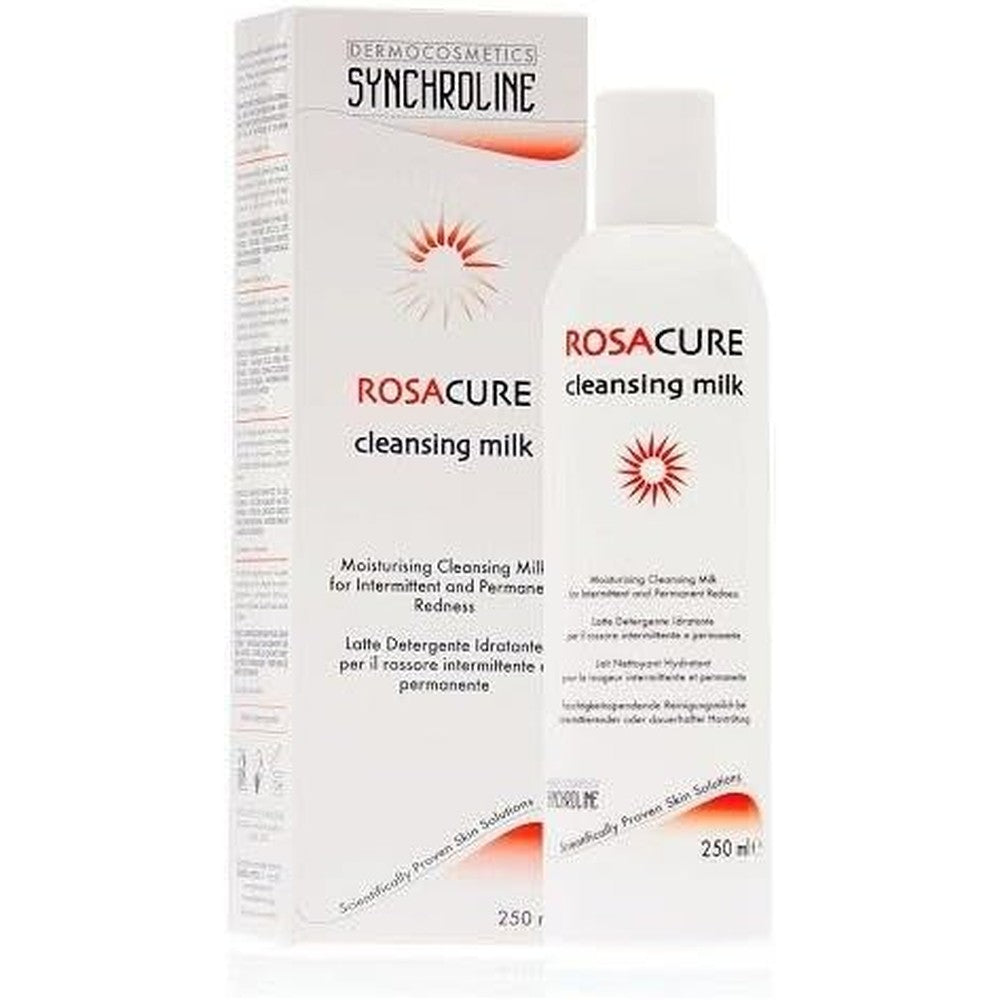Synchroline Rosacure Moisturising Cleansing Milk 250ml bottle front view for sensitive skin