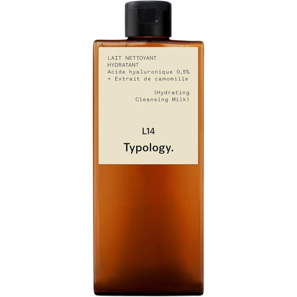 Typology L14 Hydrating Cleansing Milk front view bottle with Hyaluronic Acid