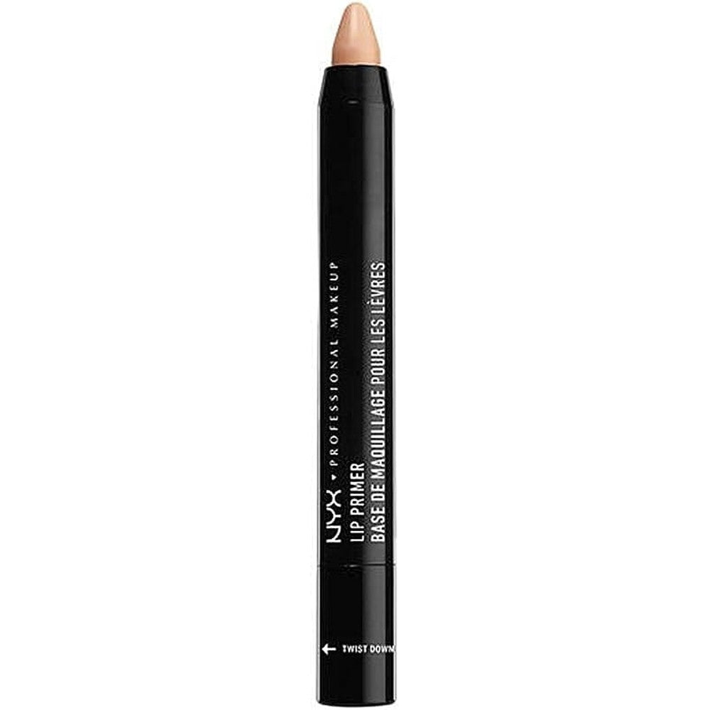 NYX Professional Makeup Lip Primer Deep Nude front view twist-up stick for long-lasting lipstick application.