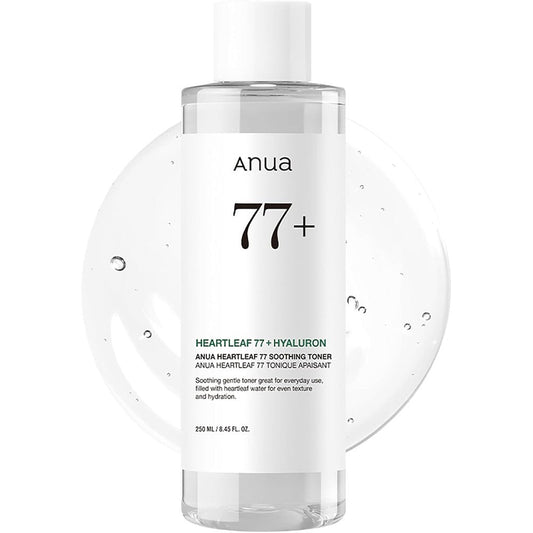 Anua Heartleaf 77 Soothing Toner 250ml front view bottle for glass skin