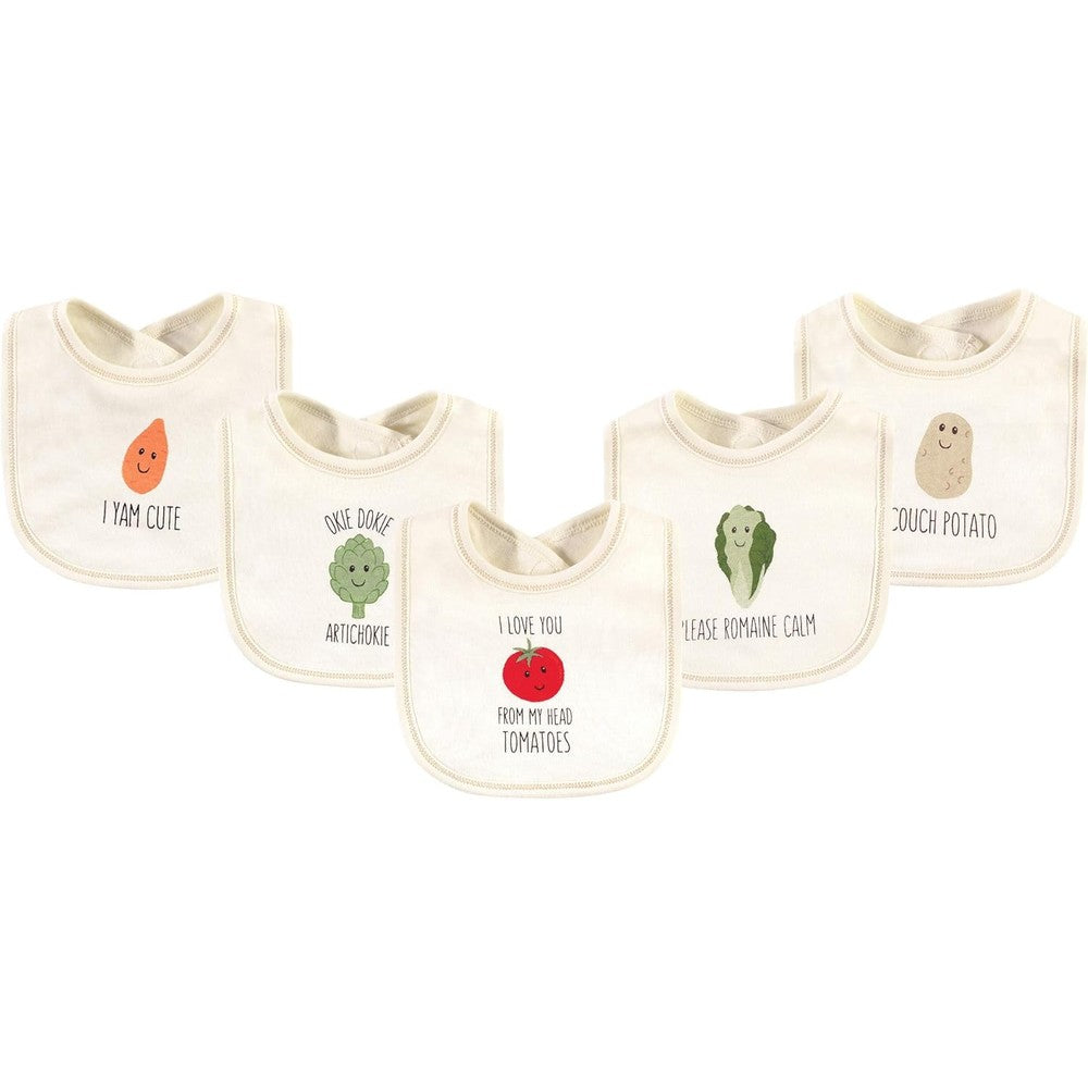 Touched By Nature Unisex Baby Organic Cotton Bibs Tomatoes front view