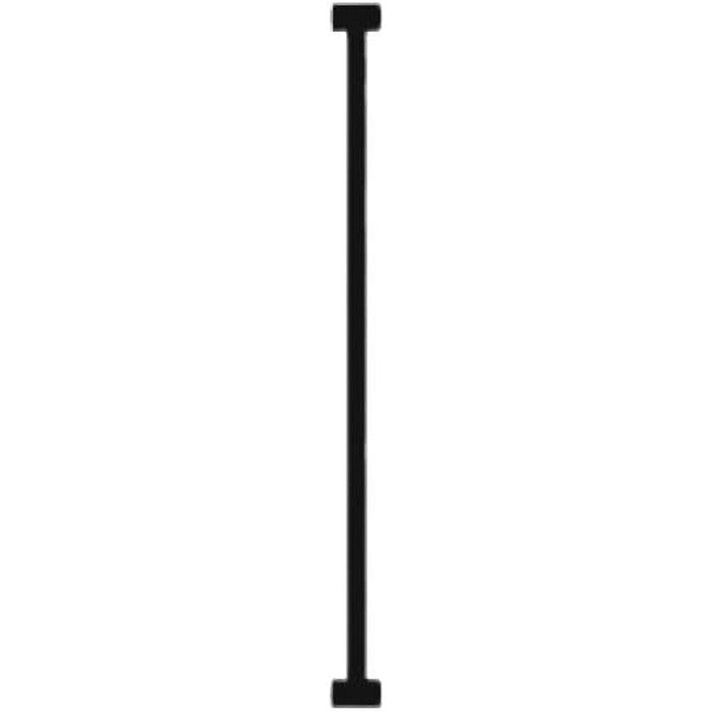 Amibud 41 Inches Black Gate Extension front view showcasing the durable stainless steel bars and pressure mount attachment points.