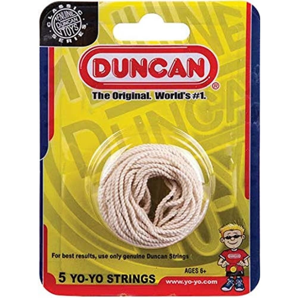 Duncan Toys yo-yo replacement string 5-pack white cotton front view