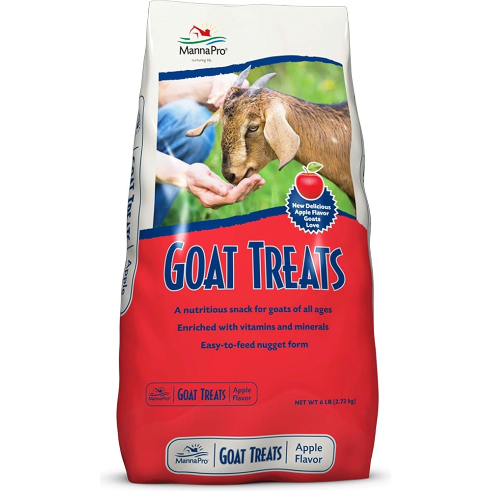 Manna Pro Apple Flavored Goat Treats With Probiotics For Digestive Health 6 Pound Bag Nutrient Enriched Nugget Snack For All Life Stages