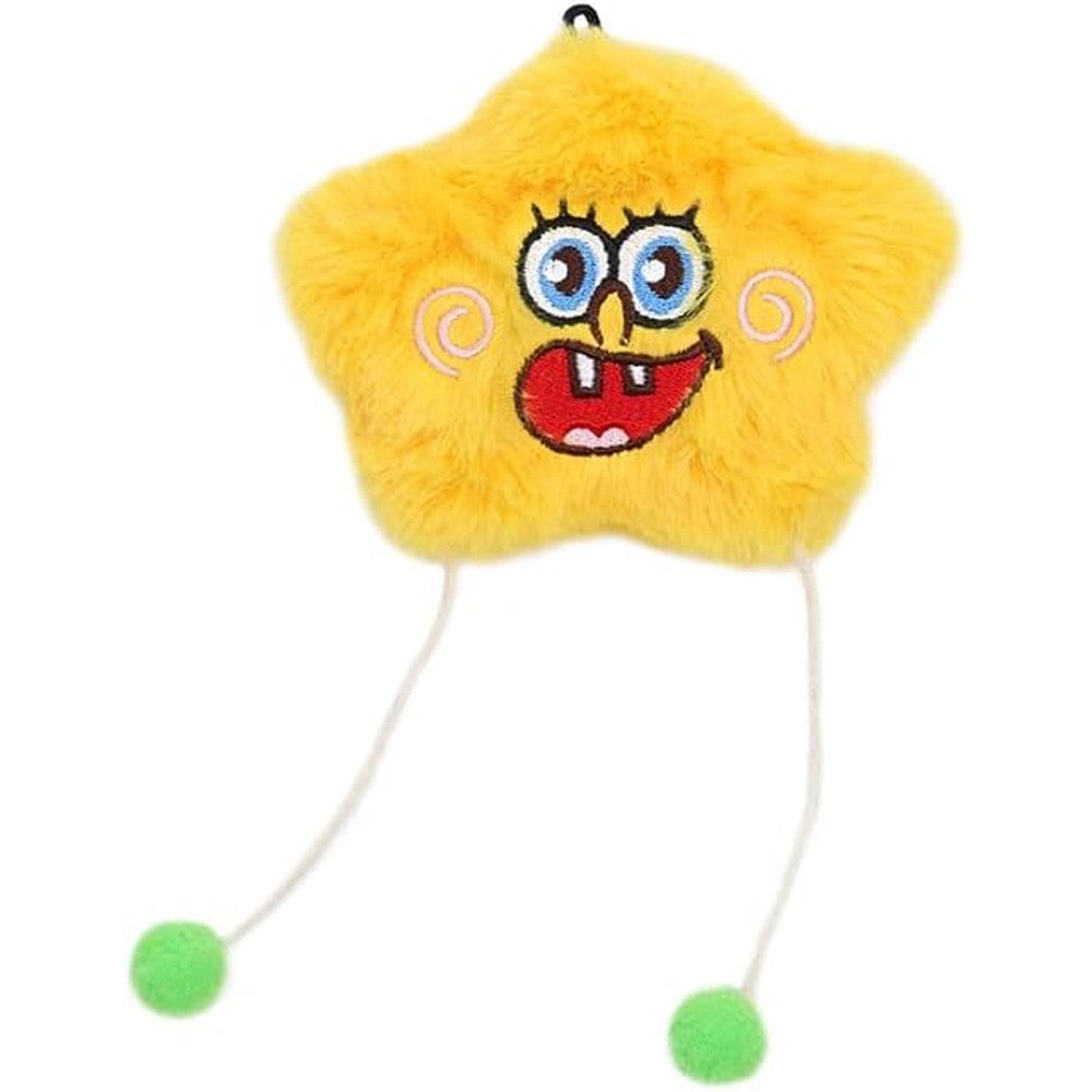 DAFORERAL star-shaped catnip toy front view interactive pet chew.