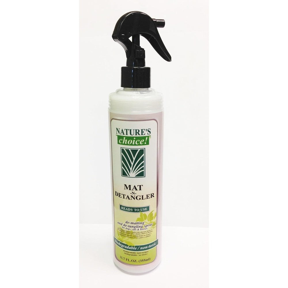 Nature's Choice ShearPrecision Mat N Detangler pet leave-in conditioning spray bottle