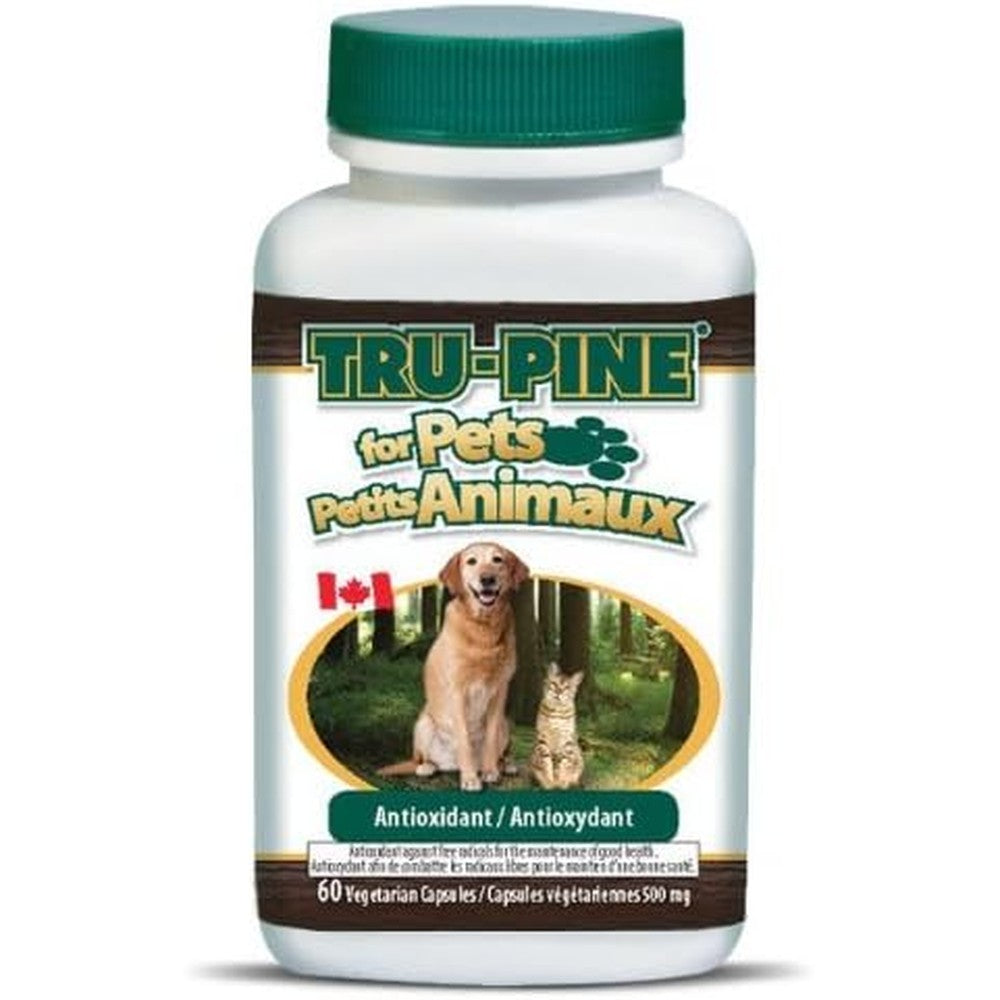Essiac Tru-Pine for Pets antioxidant capsules bottle front view