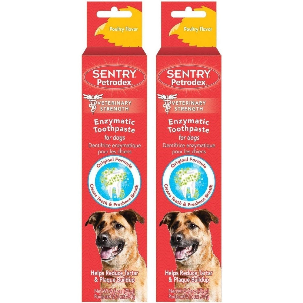Petrodex Enzymatic Toothpaste For Dogs Poultry Flavor 2.5 Ounce 2 Pack