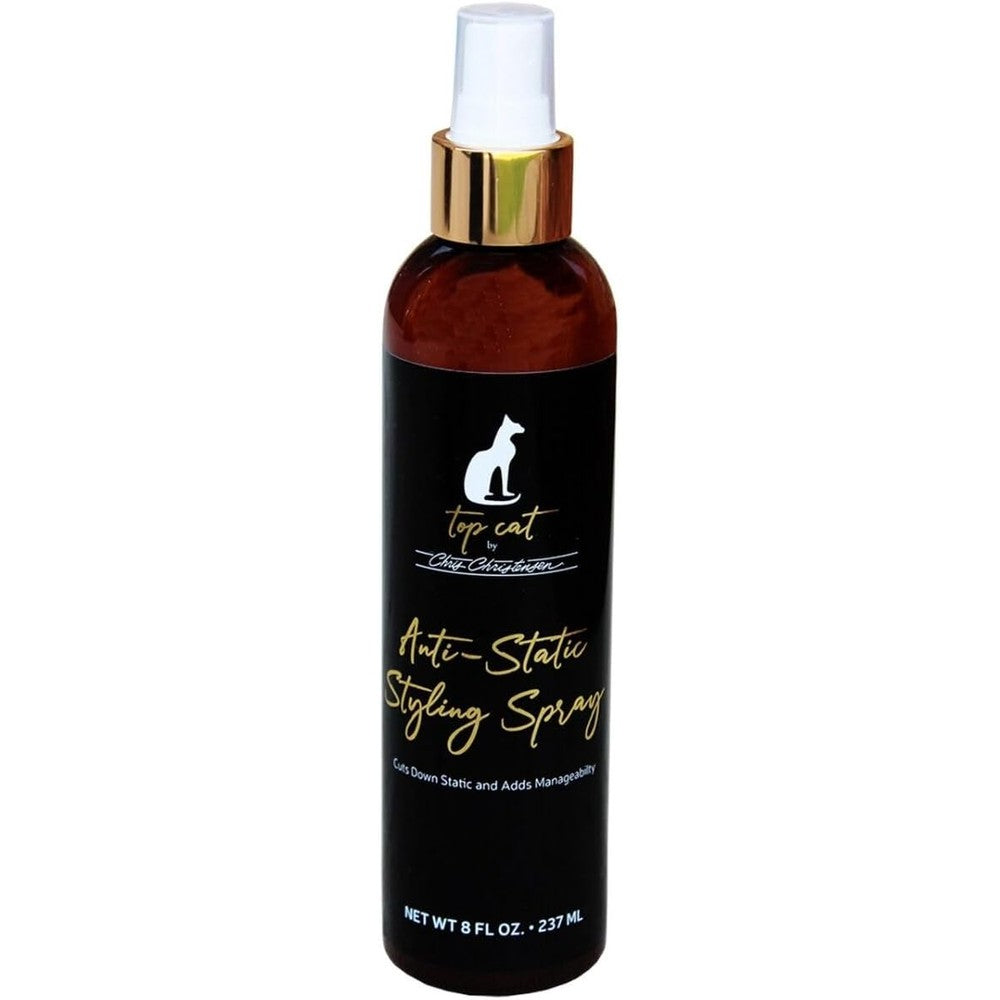 Chris Christensen Top Cat Anti-Static Styling Spray For Cats Professional Leave In Formula Tames Unruly Coat And Adds Manageability 8 Ounce