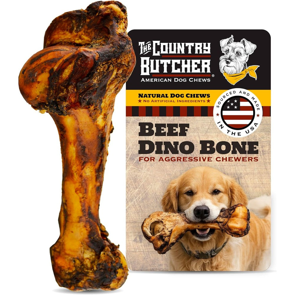 The Country Butcher Giant Dog Bone For Aggressive Chewers Natural Beef Bone For Large And Medium Breed Dogs 1 Pack