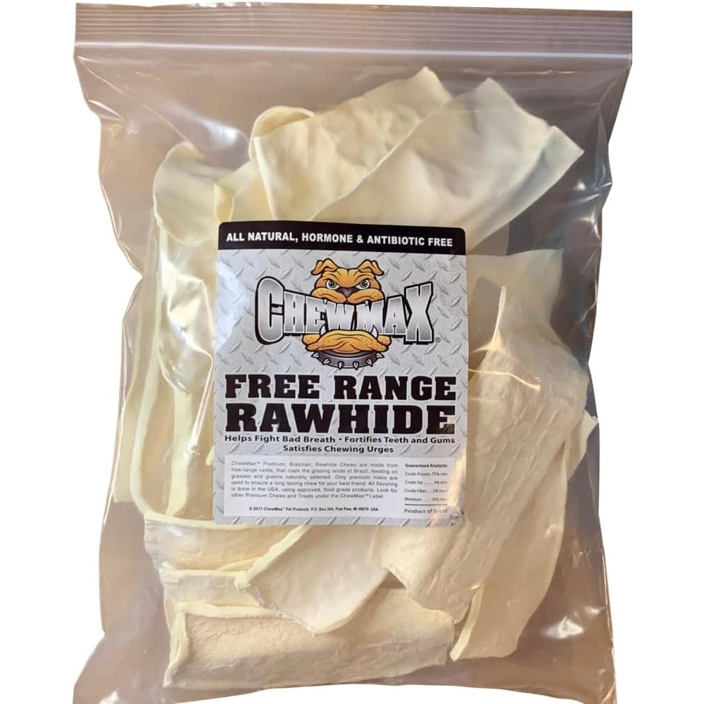 ChewMax Pet Products Natural Chips Free Range Beef Rawhide Dog Chew Treats 1.5 Pound Bag