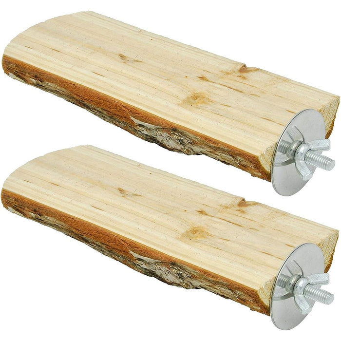 Niteangel Parrot Cage Perch, Wooden Platform for Birds (2 Packs)