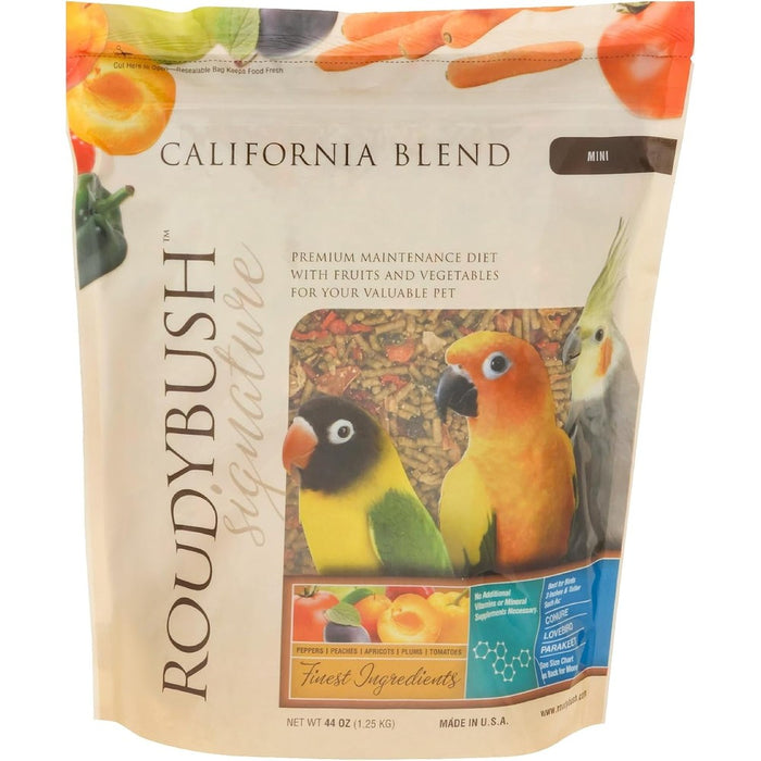RoudyBush California Blend bird food front view packaging