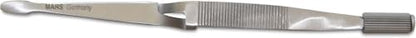 Close up of the specialized fine tips of the Mars 6.5 Inch pet tick remover instrument.