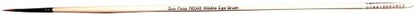 Close up of the pointed golden taklon tip on the Bob Ross R6340 brush