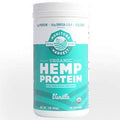Manitoba Harvest Organic Max Fiber Hemp Protein Powder Vanilla 16 Ounce tub front view authentic plant-based supplement