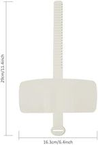 Storchenbeck urine deflector attached to a standard white toilet seat showing gap protection