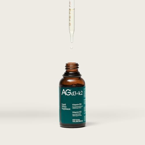 AG1 vitamin D3 and K2 liquid drops dropper demonstration
