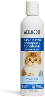 Back label view of Well & Good two in one cat wash showing ingredients and directions