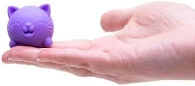 Authentic Schylling imported stress relief toy held in hand to showcase its pocket-sized diameter.