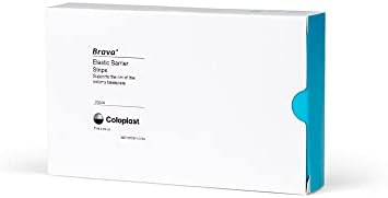 Detailed view of the 5.5 inch curved adhesive tape for ostomy support.