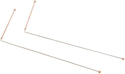 Set of two L-shaped copper divining rods for water witching