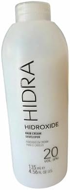 Hidra 20 Volume professional hair peroxide developer bottle back label with ingredients