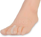 Opaque silicone toe separators for bunion relief and overlapping toes