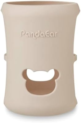 PandaEar bottle sleeves displayed with Philips Avent glass bottle components