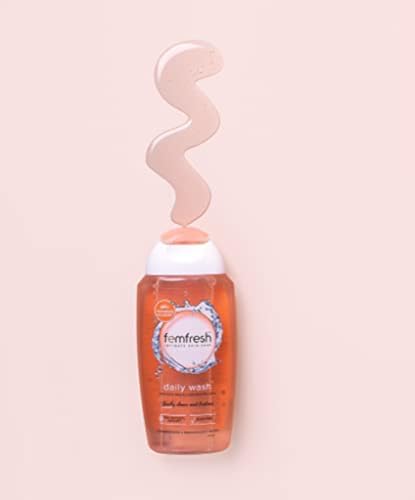 Dermatologically tested Femfresh feminine hygiene wash for sensitive skin.