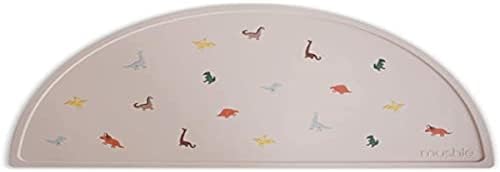 Waterproof surface of the Swedish designed dinosaur placemat resisting liquid spills