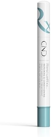 Close up of CND nail care pen applicator tip for precise usage.