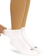 Four pair pack of imported women's non-binding socks for swollen feet.