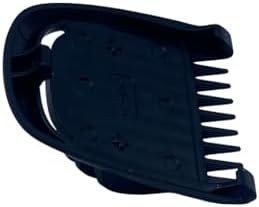 Top angle of black hair guide comb for precision grooming