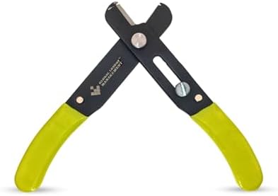Close up view of the adjustable screw stopper and sliding lock mechanism on the professional bird trimmer tool.
