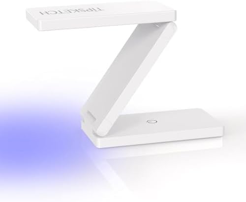 Tipsketch 18W gel nail dryer unfolded showing 12 LED beads