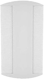 Four pack of white plastic dandruff and lice removal combs for kids and adults