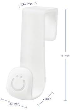 Close up view of the durable white polypropylene plastic utility hanger showing the curved over the tank design.