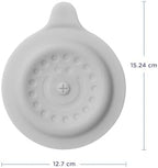 Close up view of the Ubbi silicone drain stopper texture