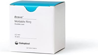 Coloplast Brava 4.2 mm thickness moldable ring laid out to show its skin-friendly adhesive layer